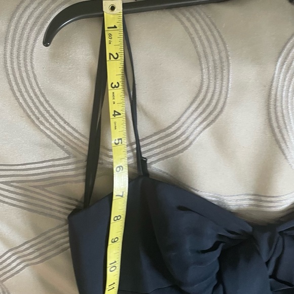 LAUNDRY BY DESIGN Long Dress {4} Gown Navy Blue Silk Chiffon Spaghetti S… - Picture 14 of 14